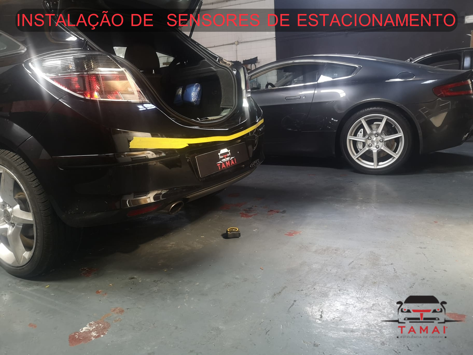 instalação de sensores de estacionamento