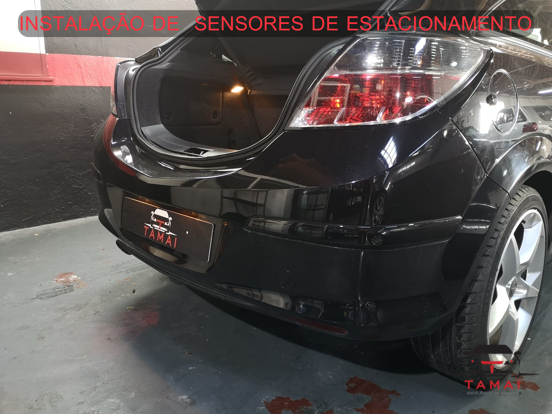 instalação de sensores de estacionamento