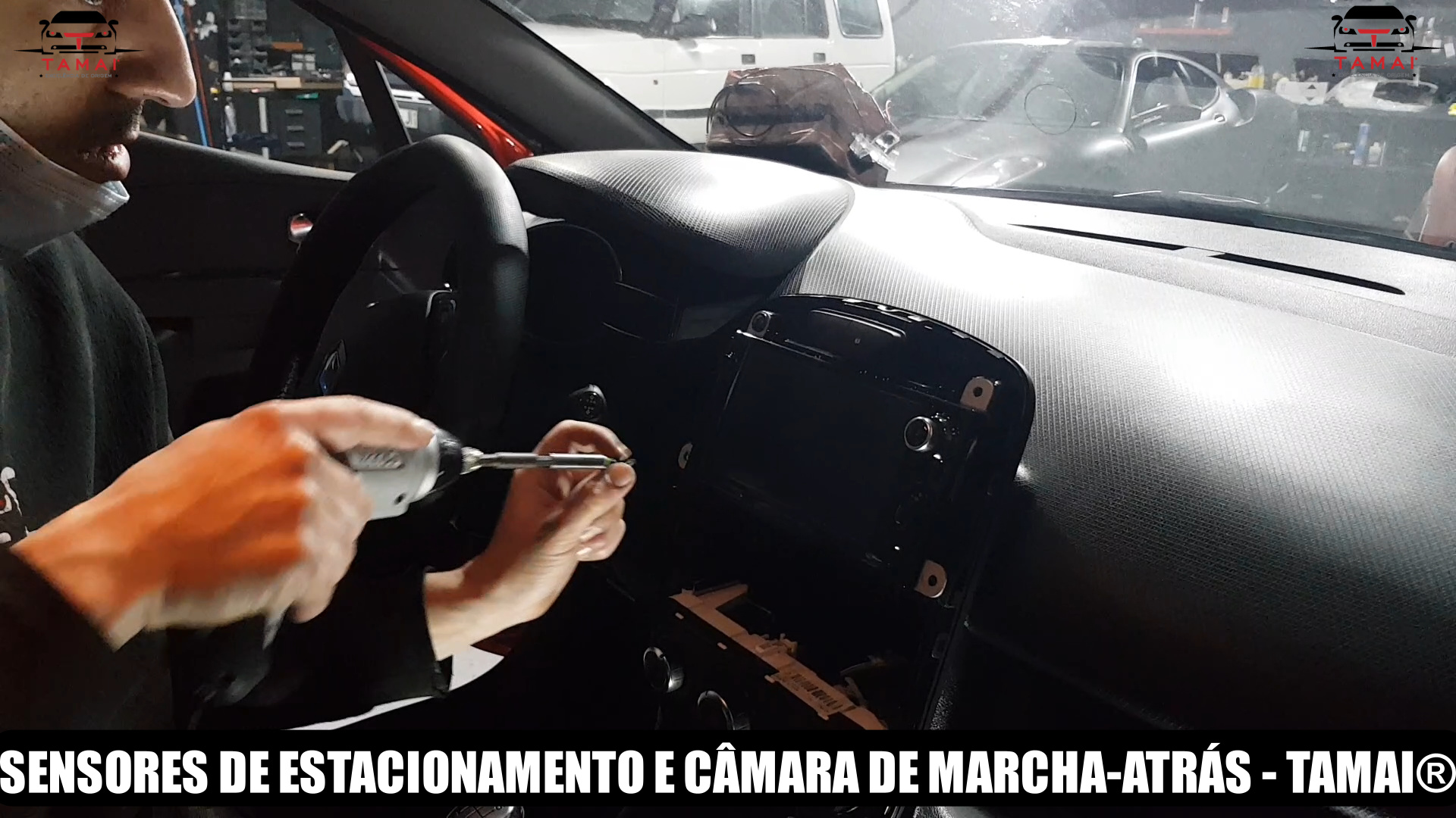 Montagem de sensores de estacionamento