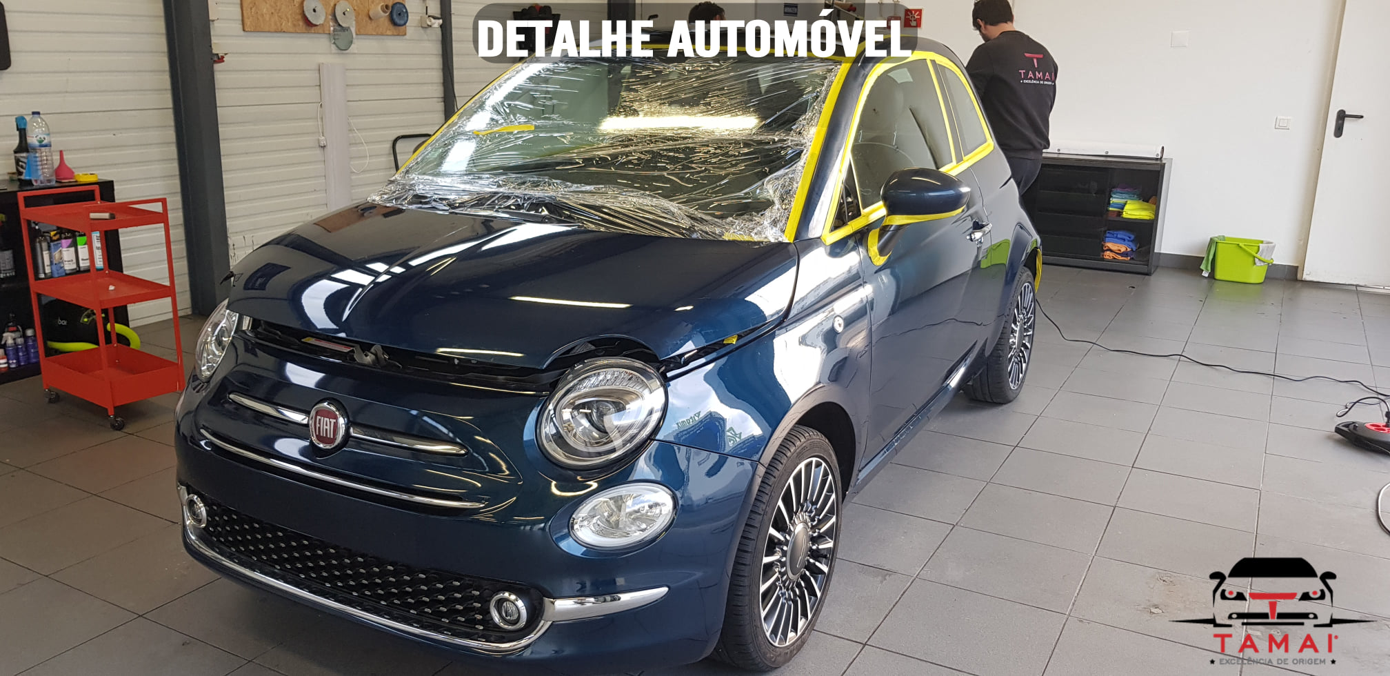 Detalhe automóvel Fiat 500