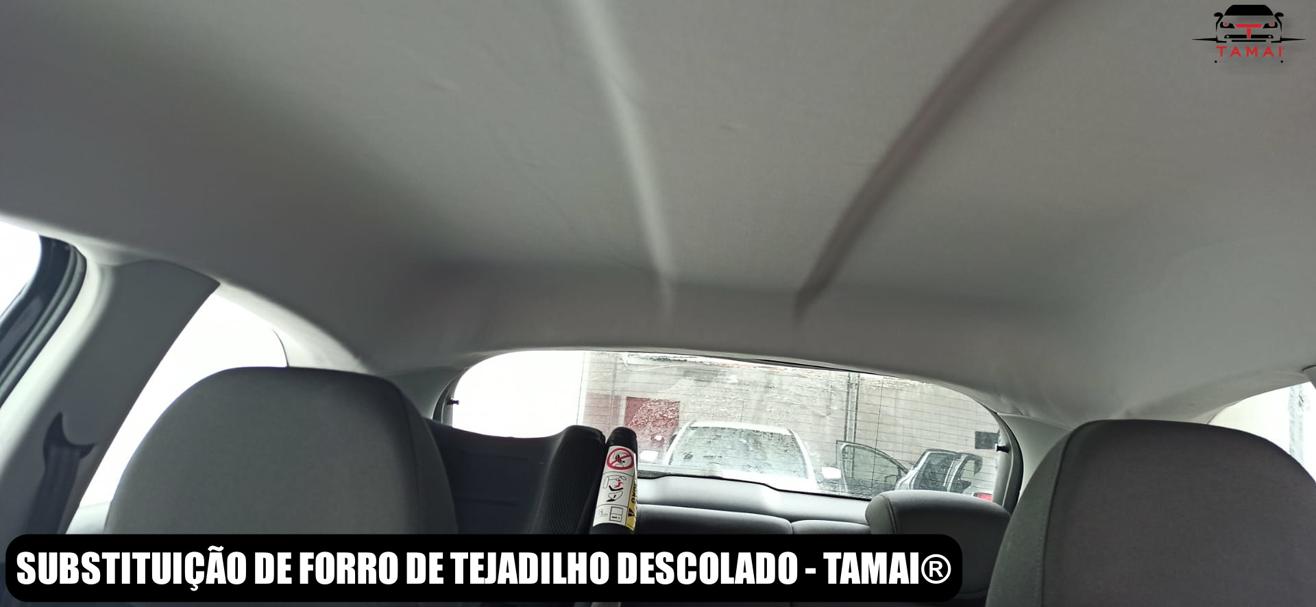 forro do tejadilho descolado