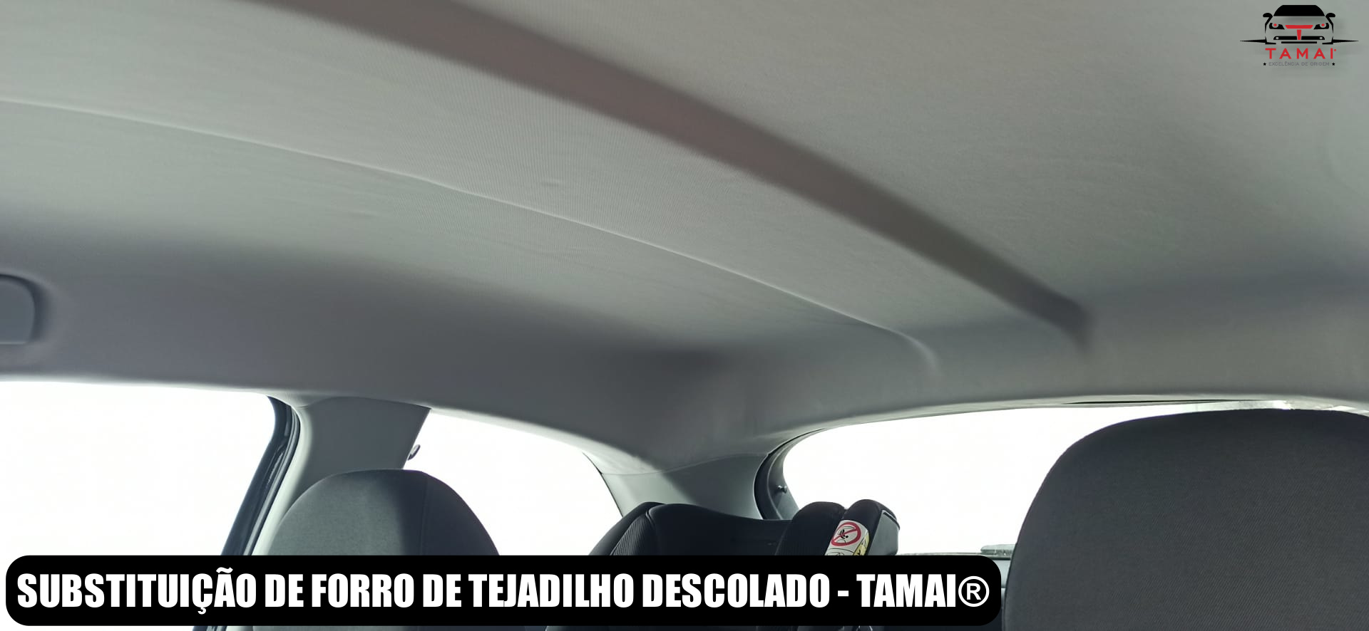 forro do tejadilho descolado